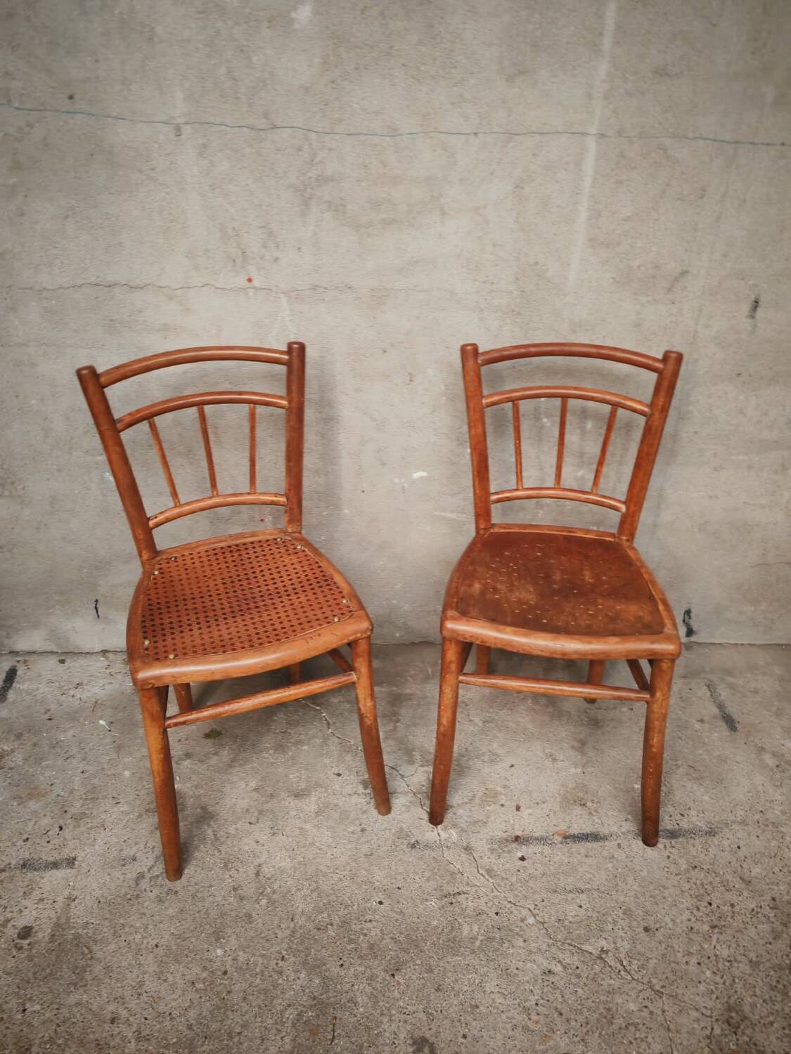 Pair of Baumann bistro chairs