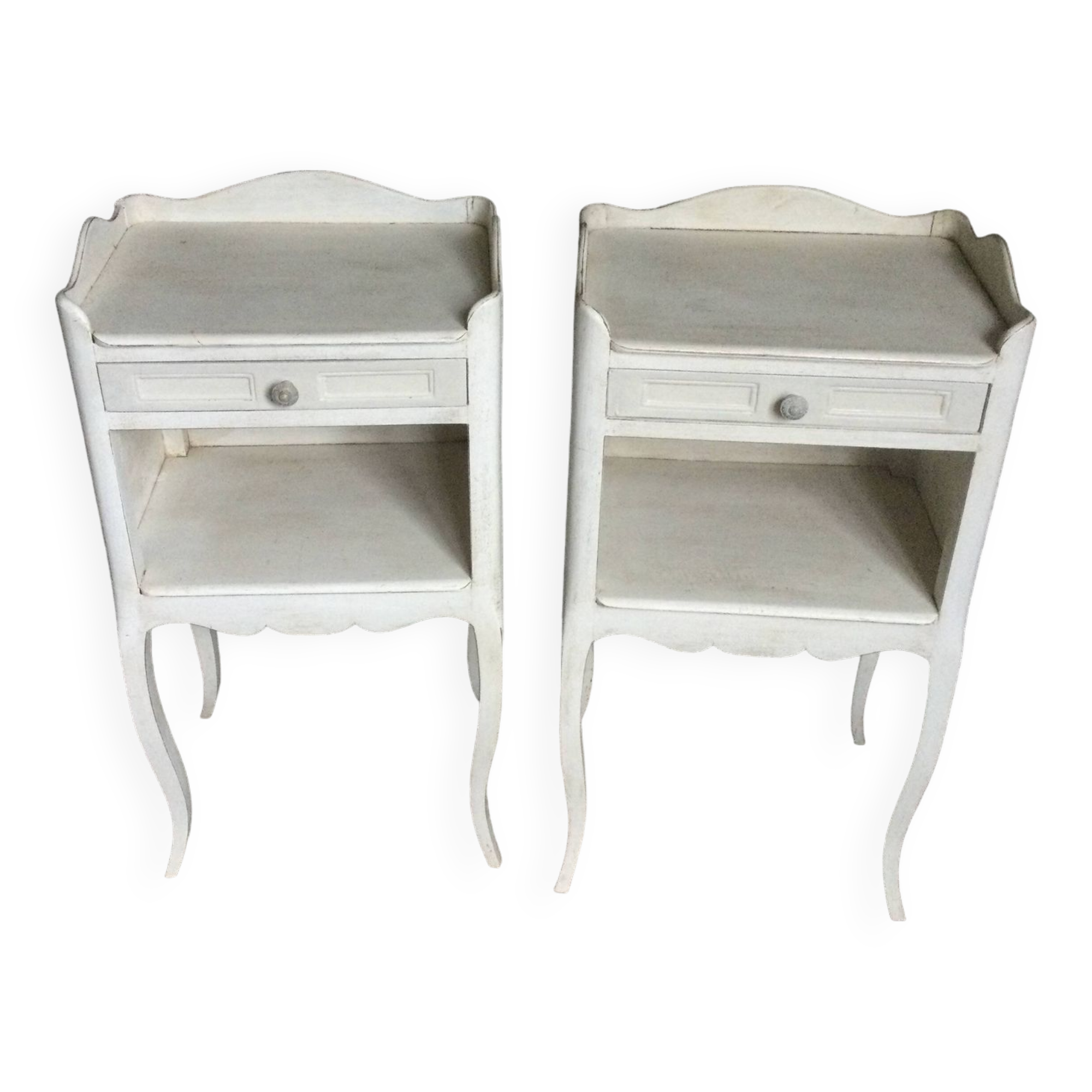 Pair of old bedside tables