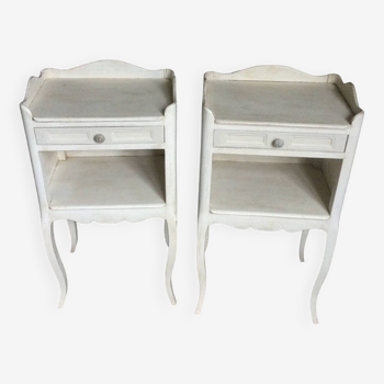 Pair of old bedside tables