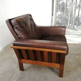 Leather armchair design 1980