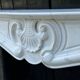 Louis XV style white Carrara marble fireplace circa 1980