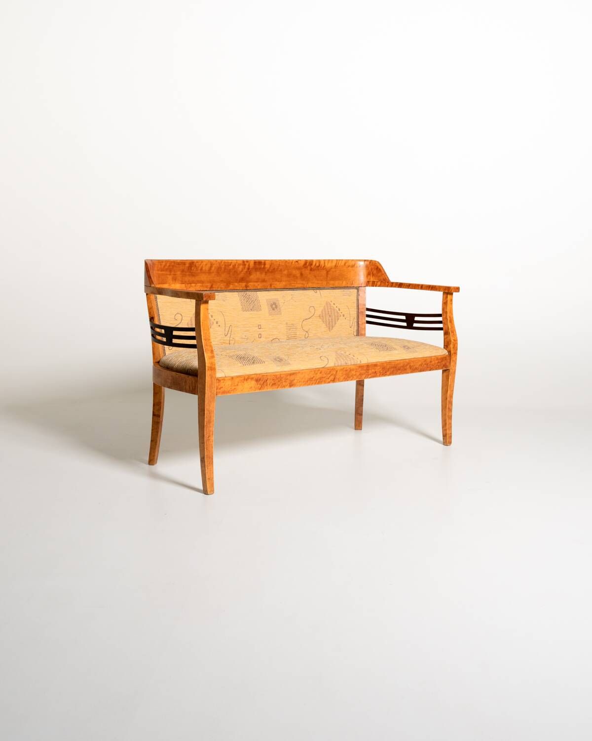 Jugend style birch sofa, Sweden, 1910s