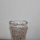 Small cut glass soliflore vase, geometric design, H 8 cm