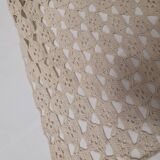 Crochet bedspread in string color