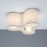 Freeform ceiling light circa 1990 glass and perspex
