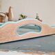 Presentation tray in old wood renovated blue with handles