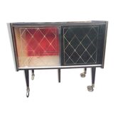 Meuble bar à roulettes années 60
