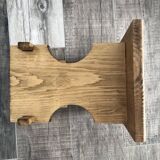 Low rectangular wooden stool