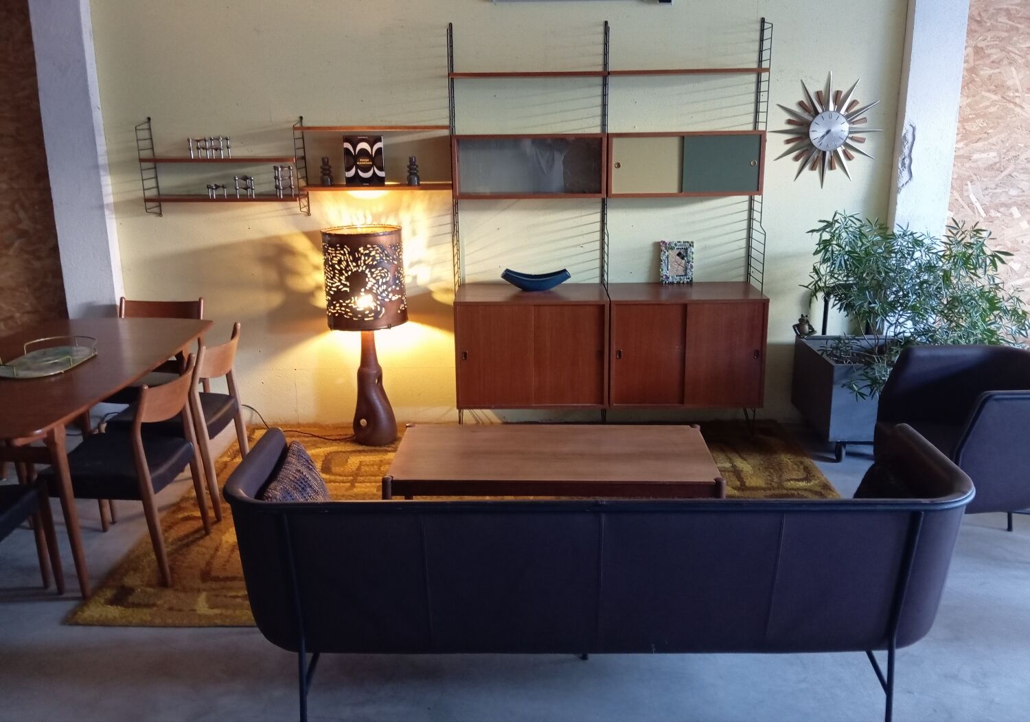 Scandinavian teak String shelf unit
