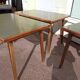 Set of 5 wooden and Formica bistro table