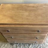 Chest of drawers raw solid wood - 40s