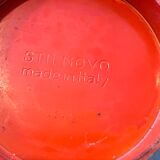 Set of 10 mid-century red and chrome wall lamps by Stilnovo, Italy 1970s