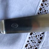 Series of 10 ercuis silver metal table knives