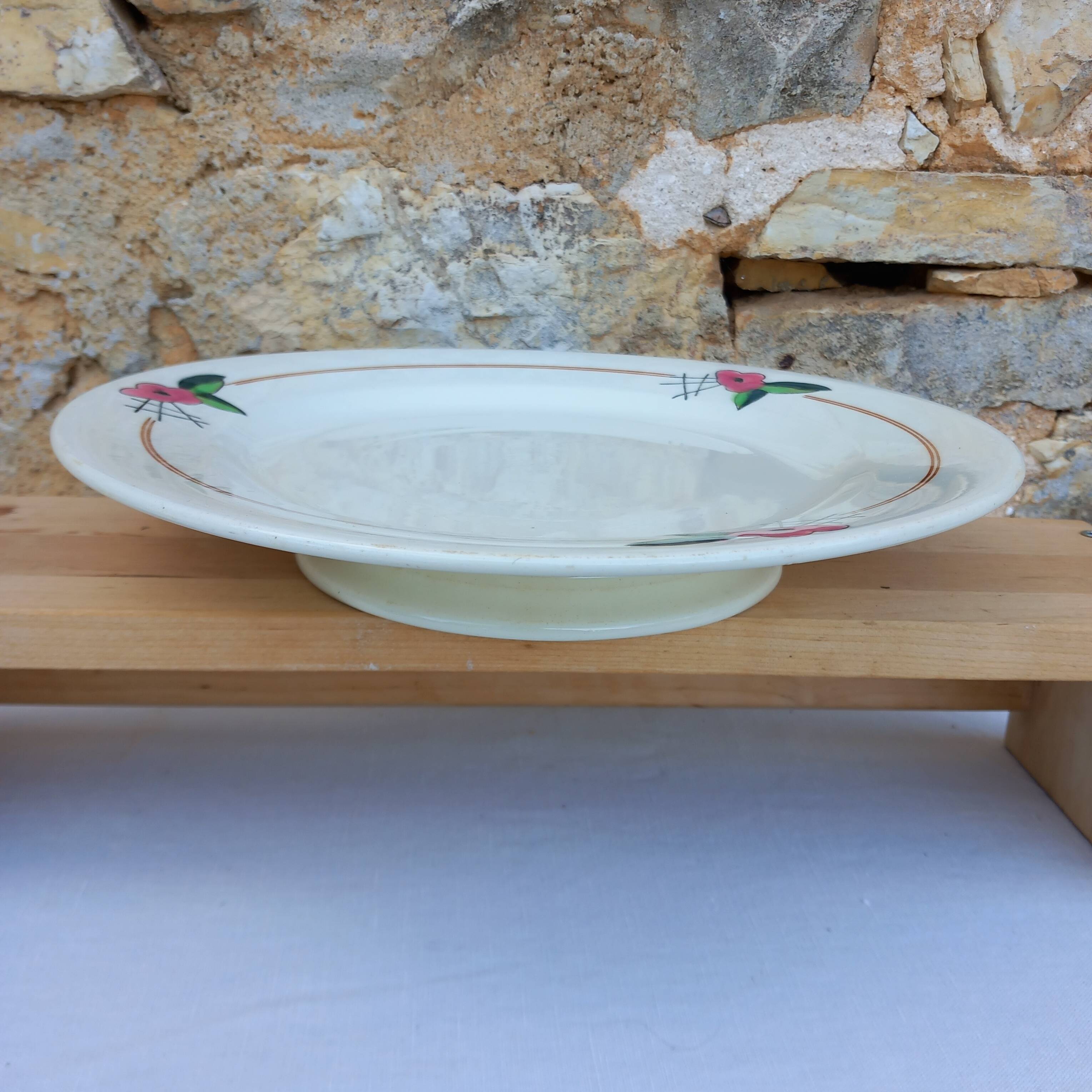 Plat de présentation sur pied Charbonnier modèle Alger