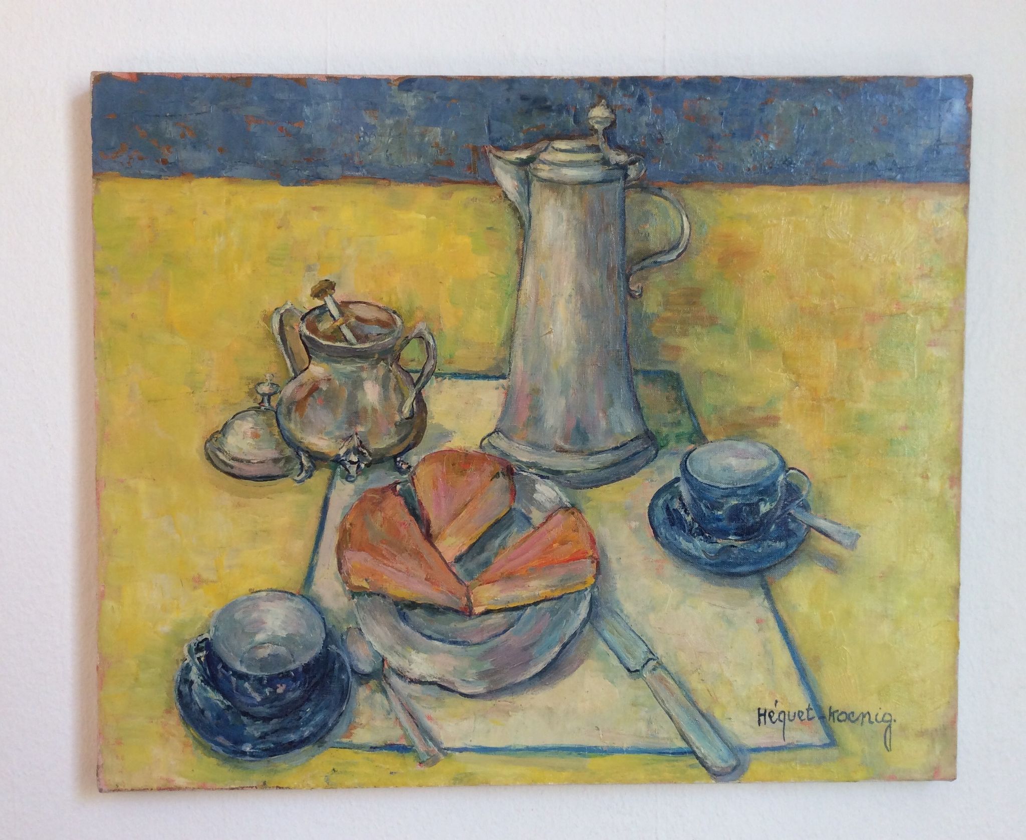 Table oil on canvas 20th century