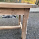 Renovated 20th-century farmhouse dining table with drawer, 200cm.