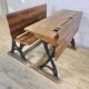 Antique desk / school bench (1920) in cast iron by Mark Breda, Holland.