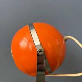 Orange mid-century space age eyeball table lamp