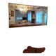 Bistro mirror - brasserie glass eglomisé, 202x102 cm