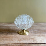 Lampe globe “godrons” ovale en verre