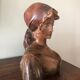 Plaster bust: girl in scarf