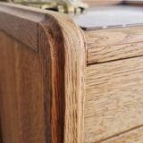 Art Deco style bedside table in solid oak, 1930s