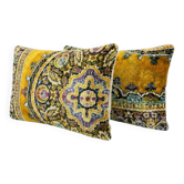 Set of 2 vintage velvet cushion covers 38x61 cm