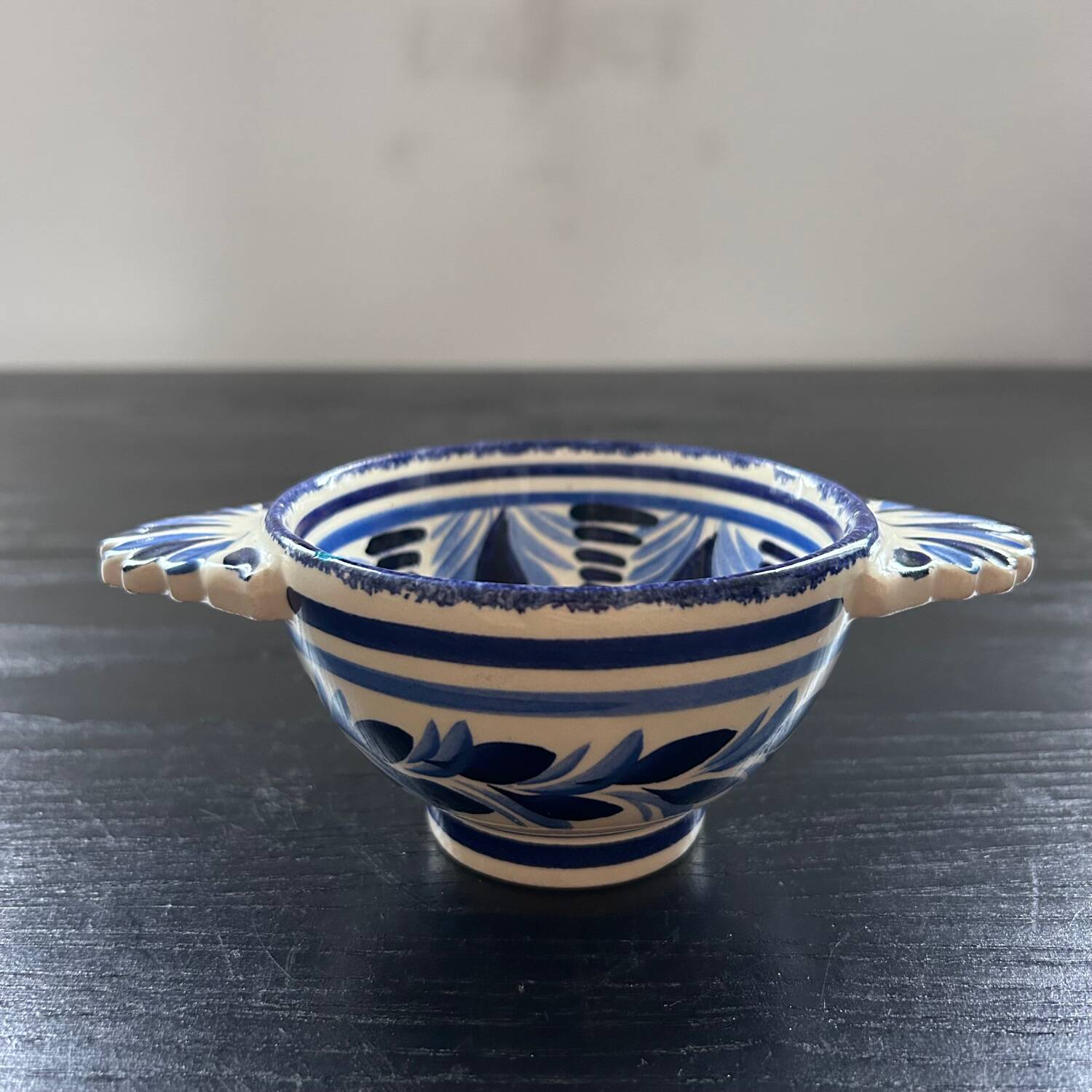 Blue bowl signed HB Quimper