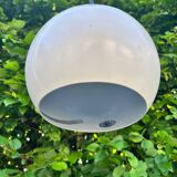 White metal eye ball pendant light by LITA vintage 1970