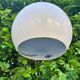 White metal eye ball pendant light by LITA vintage 1970