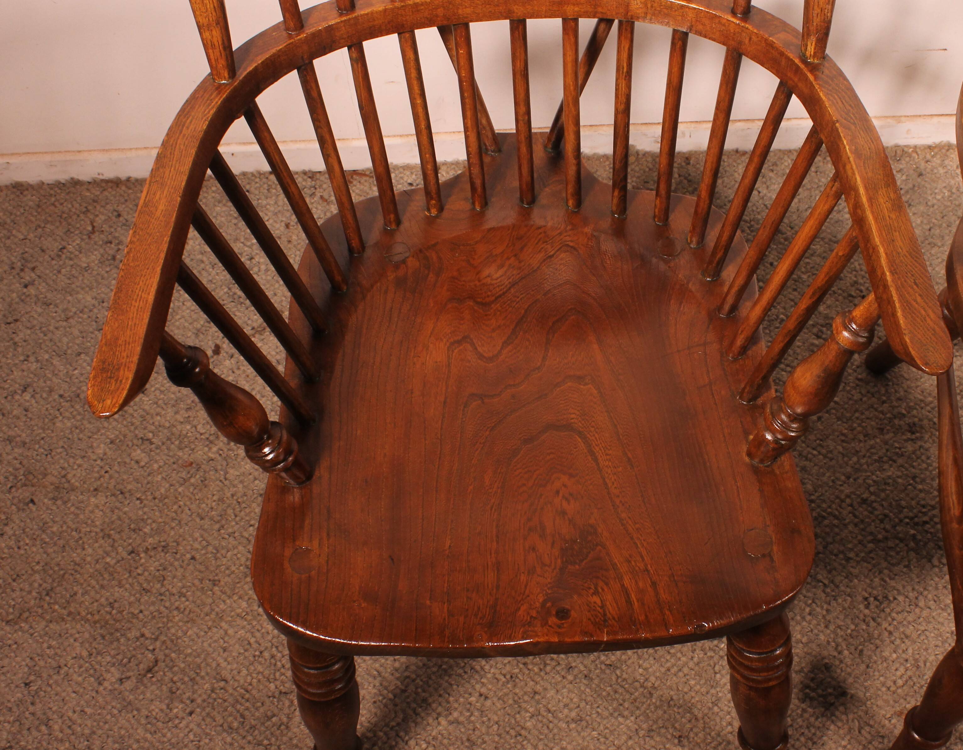 Paire De Fauteuils Windsor Anglais du 19° siècle