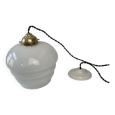 Vintage opaline Art Deco pendant light