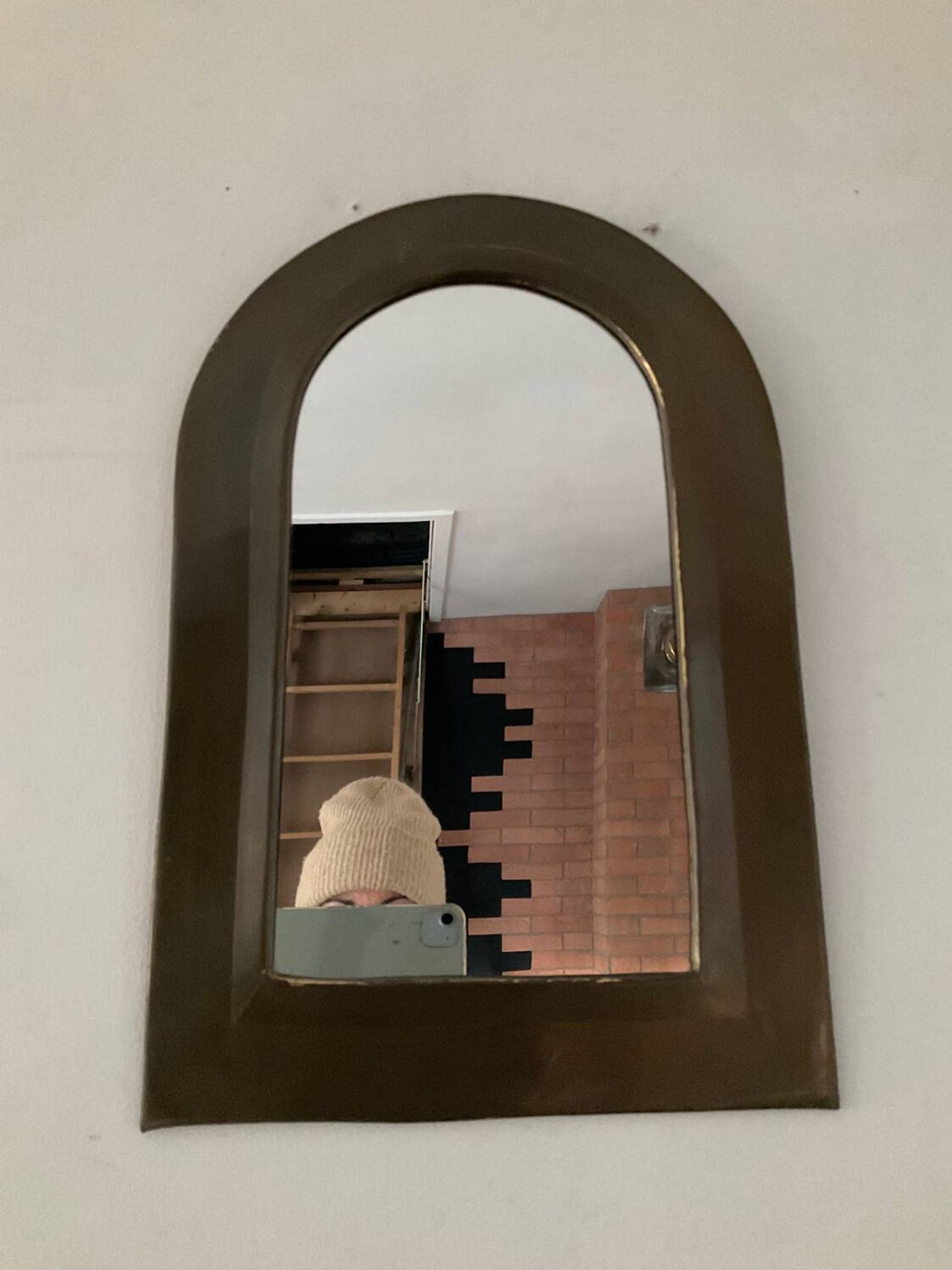 Miroir vintage en cuivre