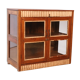 former Art Deco glazed sideboard in Burmese teak