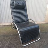 Vintage black leather armchair