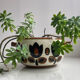 Vintage Boch "Kimono" cache-pot in earthenware – Belgium, 1950s