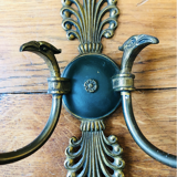 Nineteenth century brass wall lamps