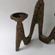 Golden bronze candlestick Scandinavian decoration
