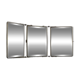 Vintage barber's triptych mirror, 1950s