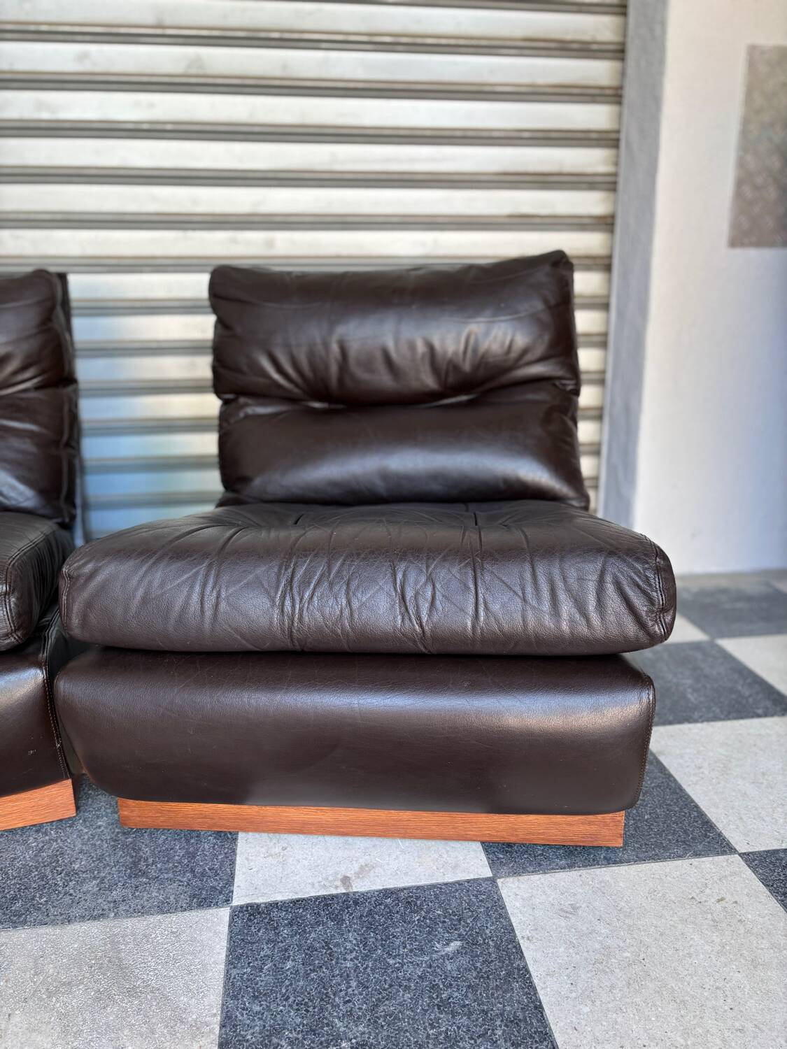 Chauffeuse cuir Roche Bobois