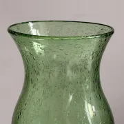 Green blown glass photophore from the Biot glassworks, height 22 cm.