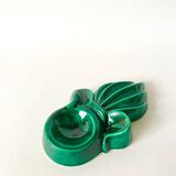 green and gold ceramic ashtray from the 60s