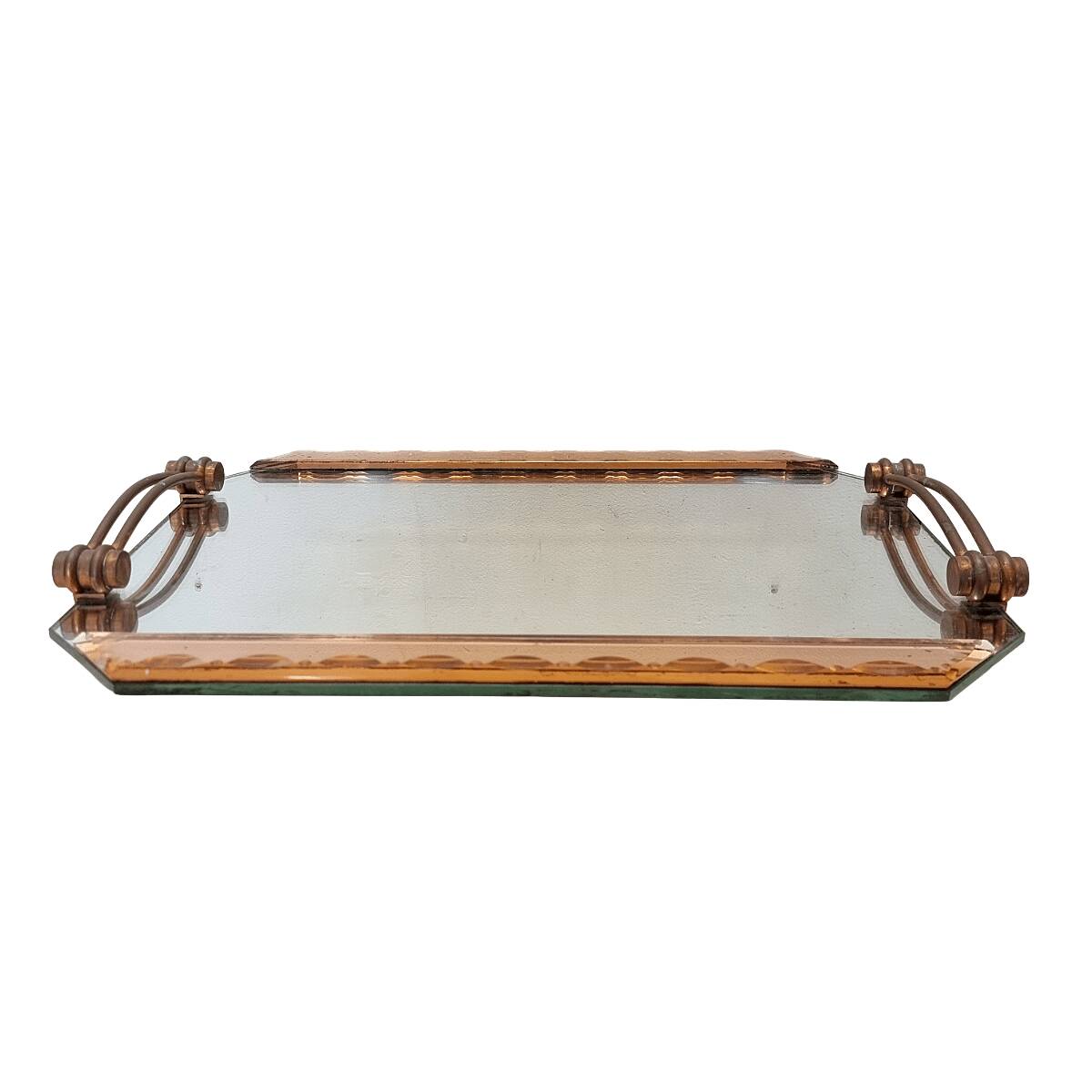 French Art Deco Glass Tray, 1930/40s