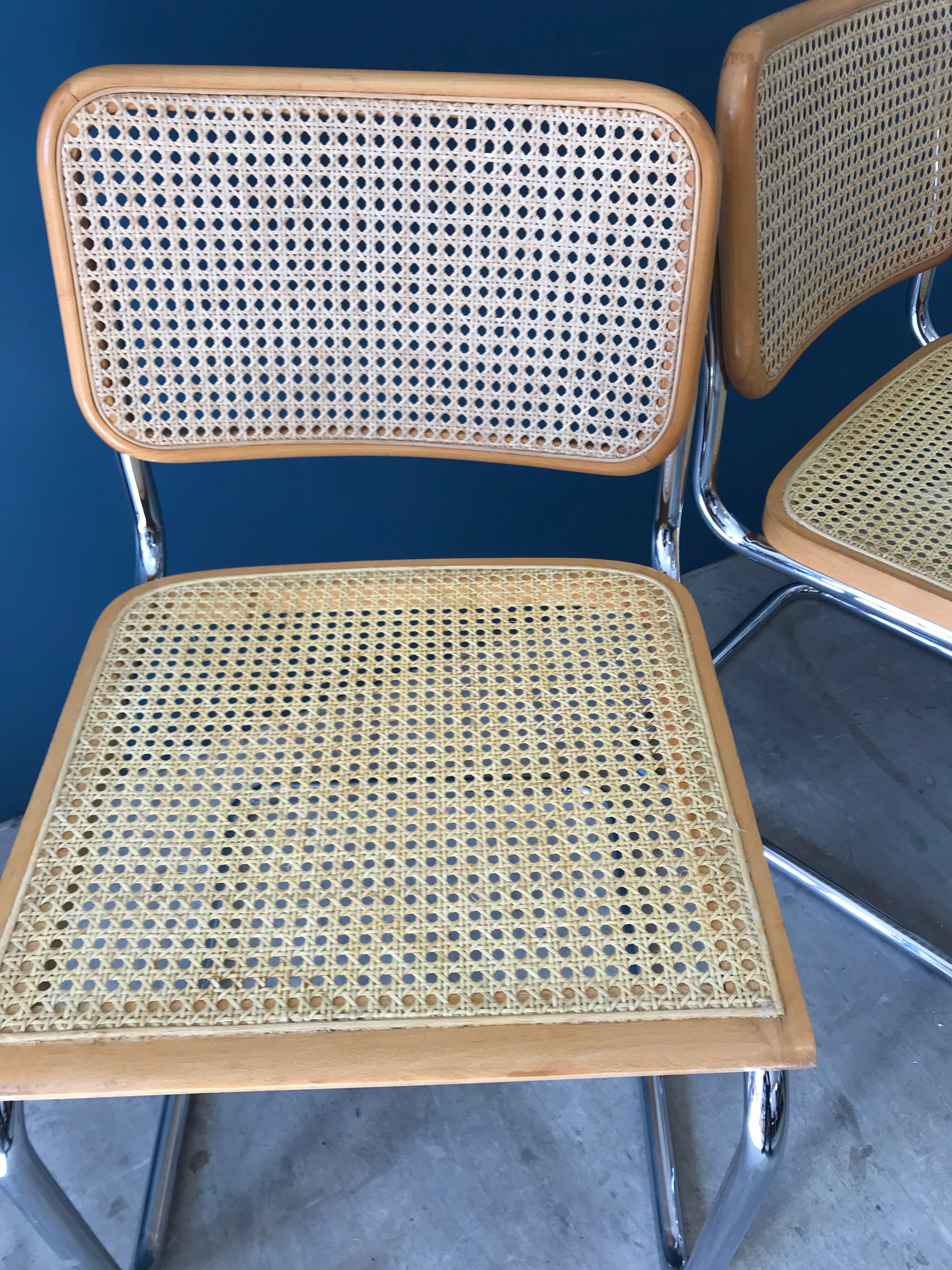 Pair of chairs B32 Marcel Breuer edition Gavina