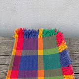5 multicoloured checked napkins