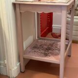 Side table console mosaic pink orange original vintage charm colourful