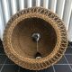 Rattan chandelier suspension old vintage craftsmanship 1960