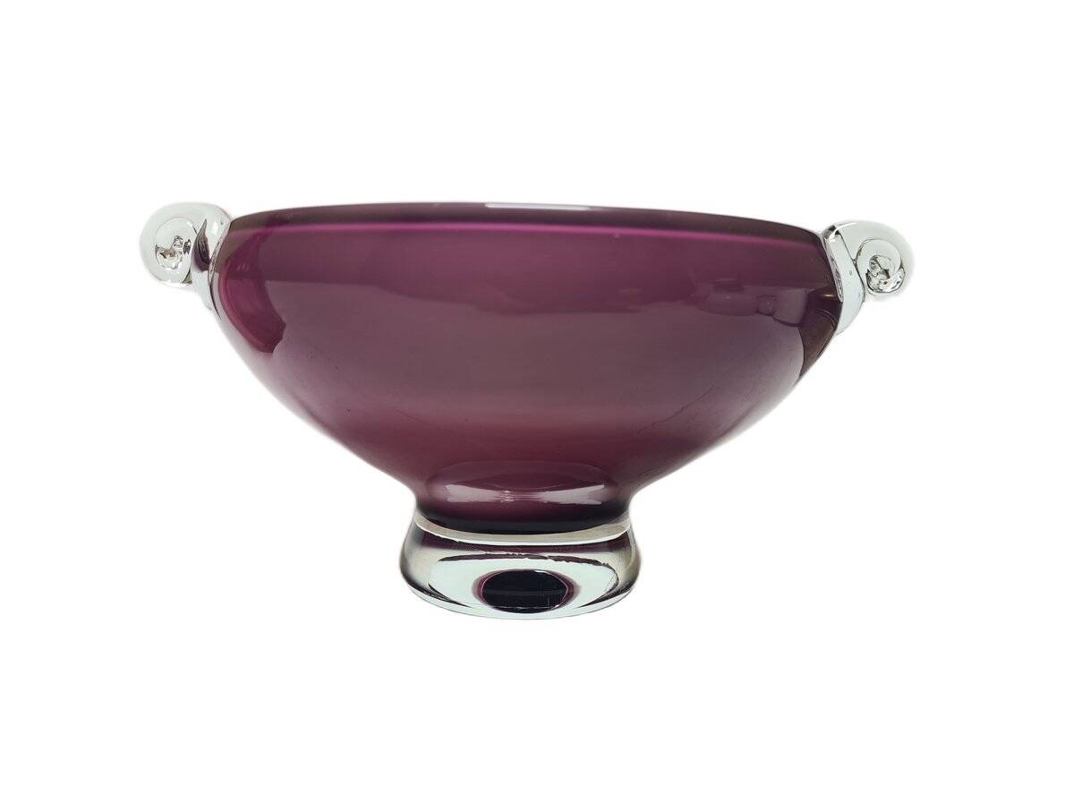 Glass basket from HSG Tarnowiec, Poland, 1970s