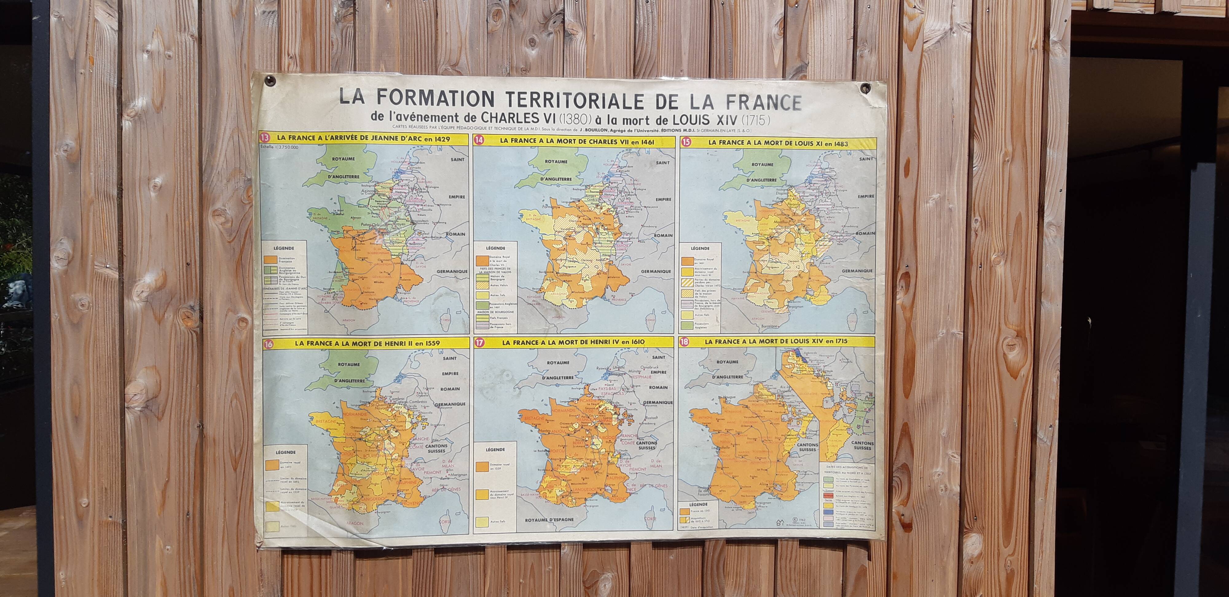 MDI school map "The territorial formation of France"