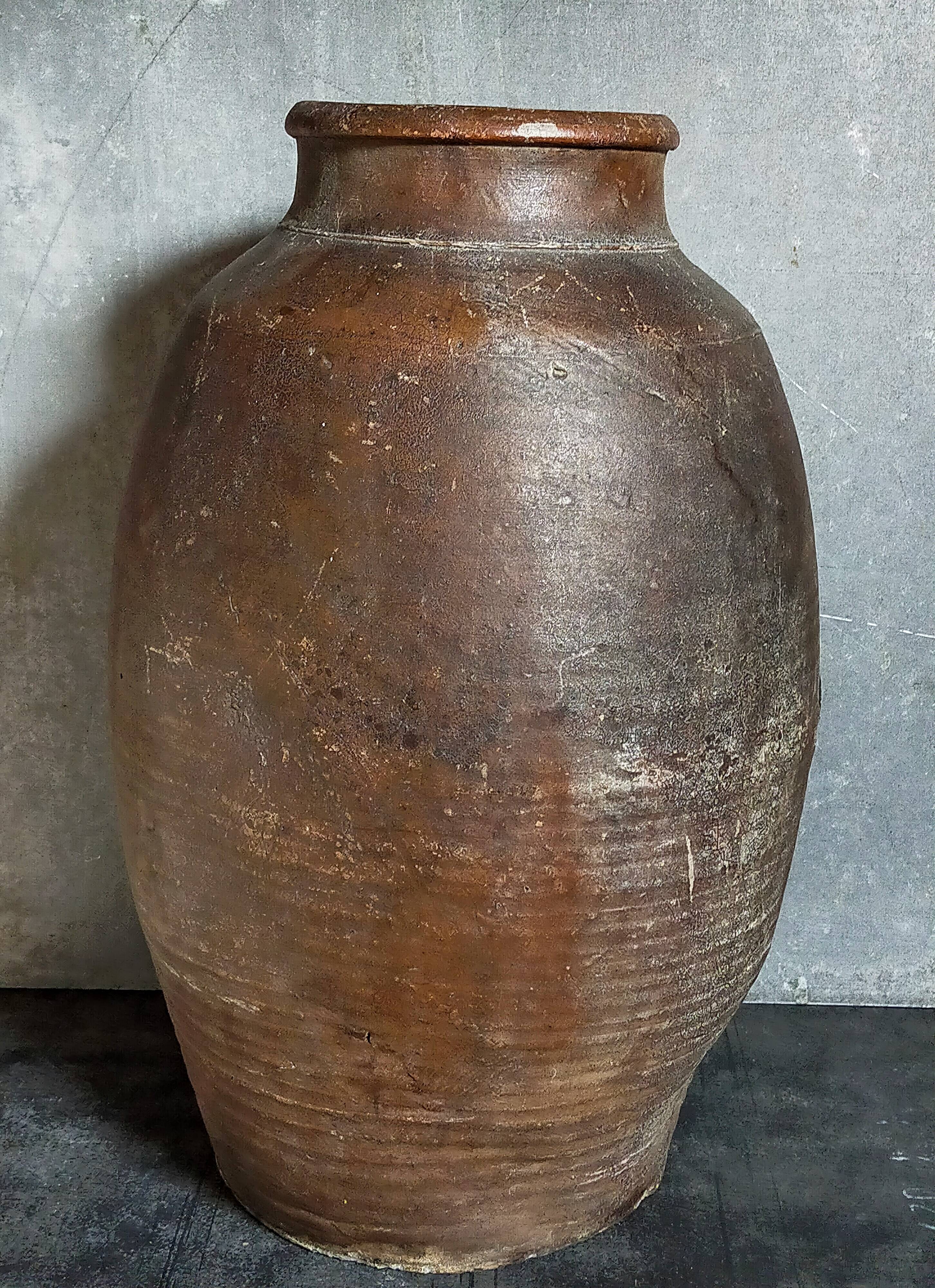 XXL traditional pottery old 19th century folk art 42 cm